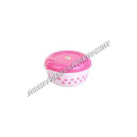 White 147 X 137 X 79 Mm Round Plastic Food Containers