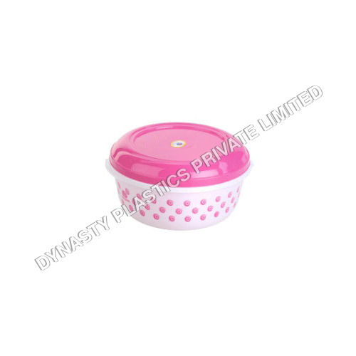 White 170 X 162 X 88 Mm Round Plastic Food Containers