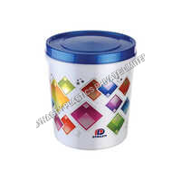 Multicolor 110 X 110 X 135 Mm Press Lid Printed Plastic Containers