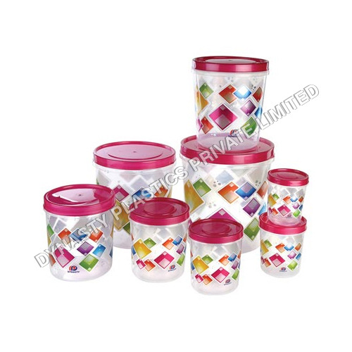 Super Seal Printed Containers Round 8 PCS Set
