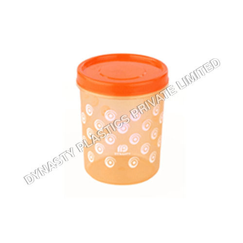 Orange 215 X 215 X 250 Mm Press Lid Designer Printed Plastic Container