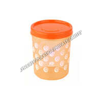 Orange 245 X 245 X 285 Mm Press Lid Designer Printed Plastic Container