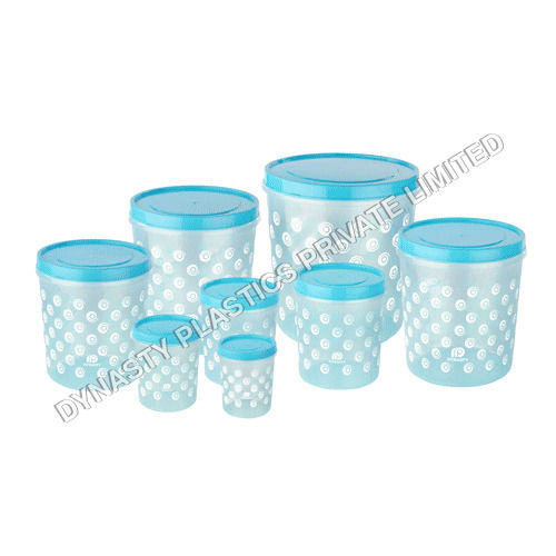 Sky Blue Super Seal Doordarshan Parint 8 Pcs Plastic Container Set