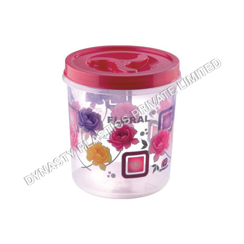 191 X 191 X 213 mm Airtight Printed Plastic Containers