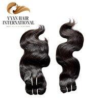 Wholesale Natural Black Color Human Hair Extension Straight Hair Bundles