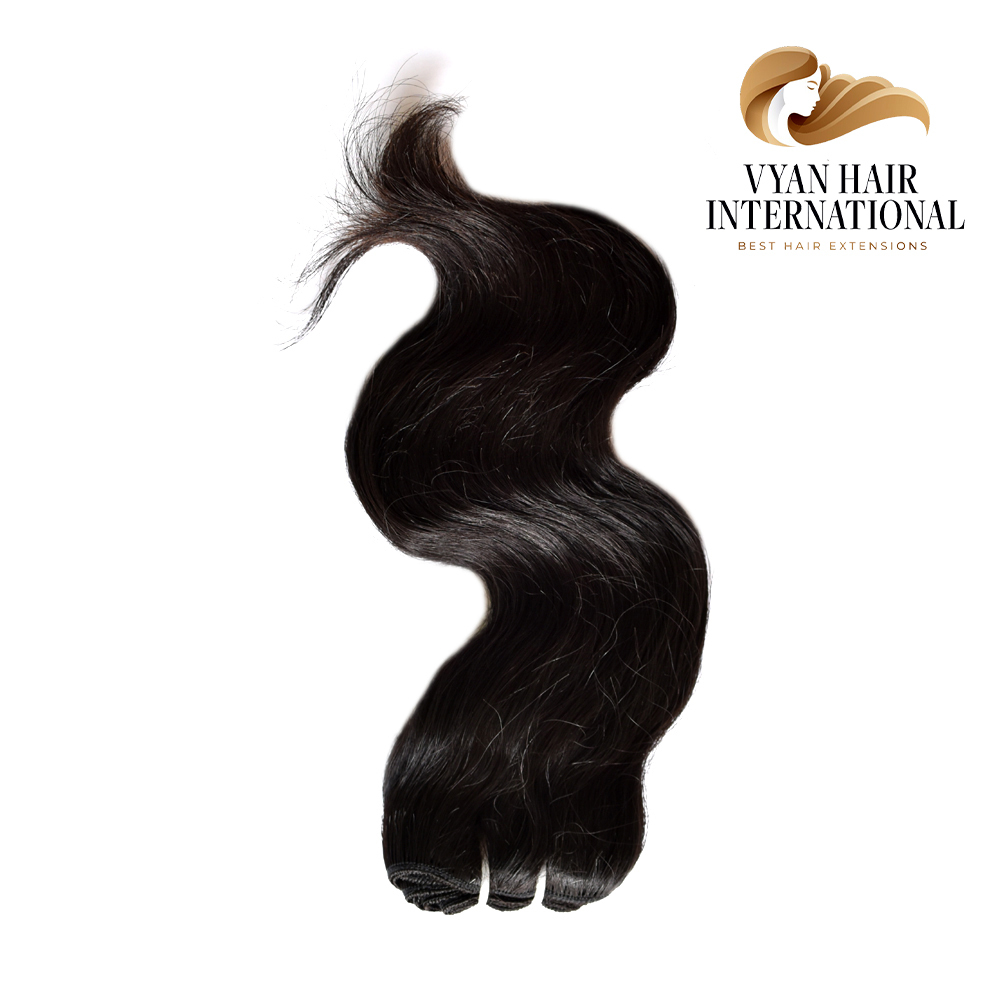 Wholesale Natural Black Color Human Hair Extension Straight Hair Bundles