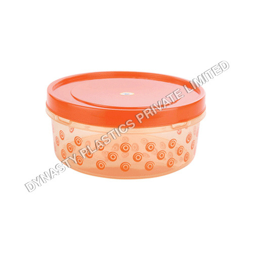 Floral Prince Plastic Designer Printed Container Round
