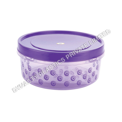 Floral Prince Plastic Designer Printed Container Round 