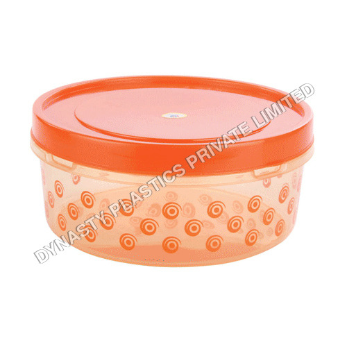 Floral Prince  Plastic Designer Printed Container Round 