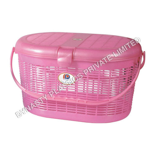 Pink Plastic Baskets With Lock