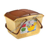 Small Picnic Basket - Color: Multicolor