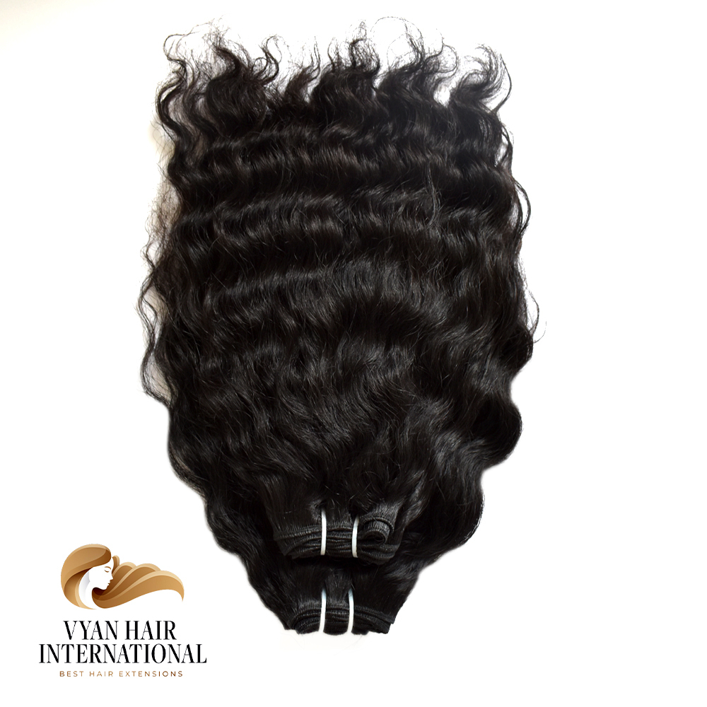 Wholesale Curly Remy Double Weft 100% Cuticle Aligned Raw Human Hair Bundles Natural Weaving Hair