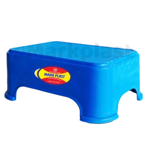 Blue Plastic Bathroom Stool