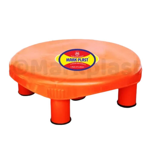 Orange Plastic Bathroom Round Stool