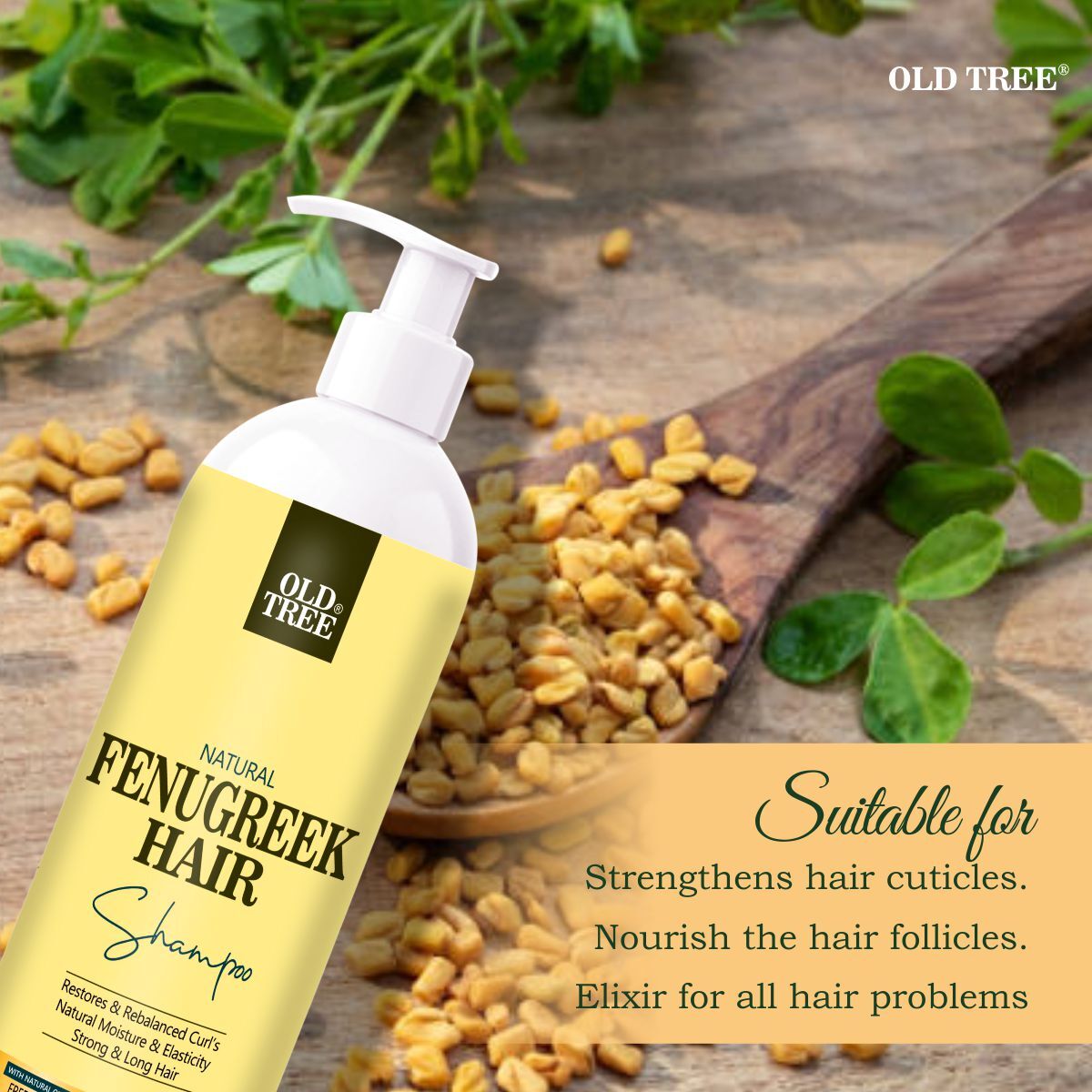 500ml Old Tree Fenugreek Hair Shampoo