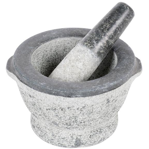 5x5 Inch Gray Marble And Pestle Set