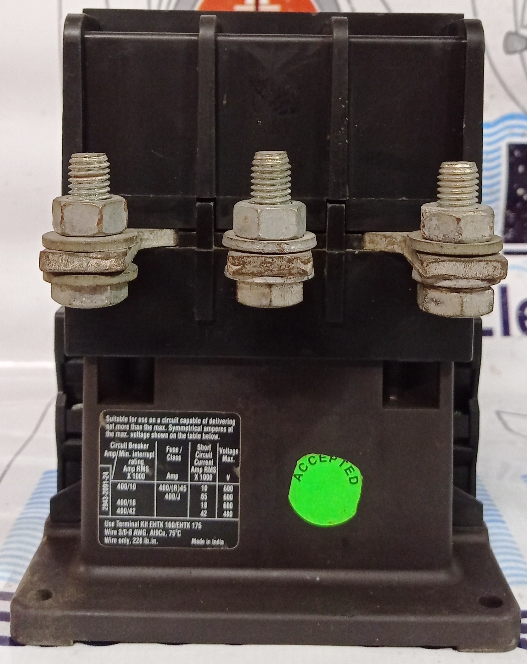 ABB EH-210 CONTACTOR