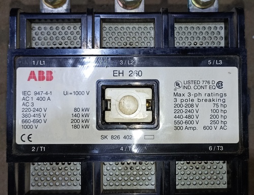 ABB EH-260 CONTACTOR