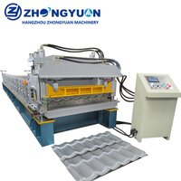 Automatic Color Steel Glazed Tile Roofing Tile Making Machine Roll Forming Machine
