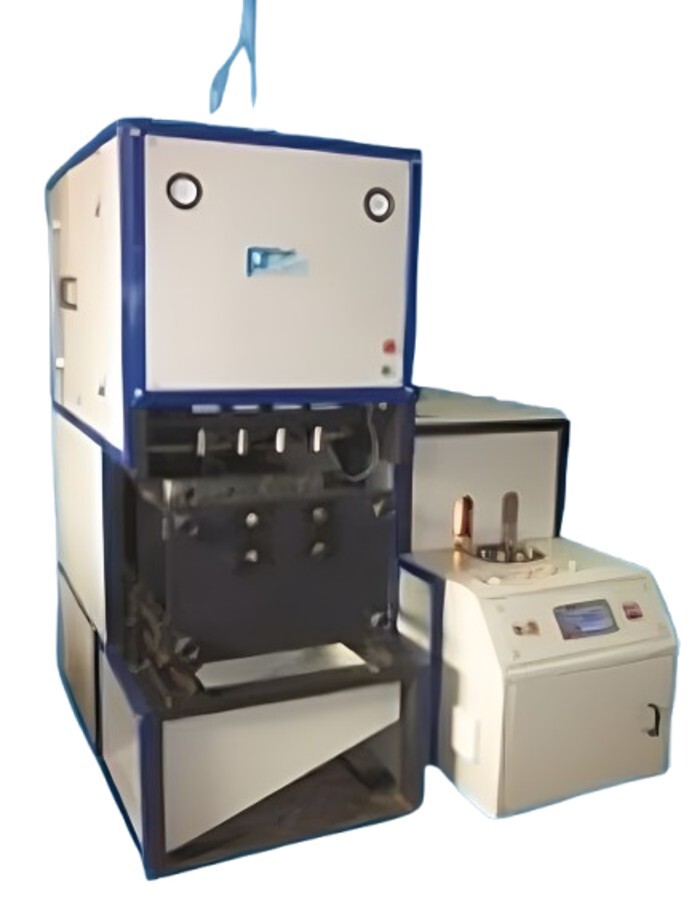 Blue-Grey Semi Automatic Pet Blow Moulding Machine
