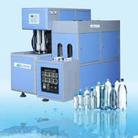 Blue-grey Semi Automatic Pet Blow Moulding Machine