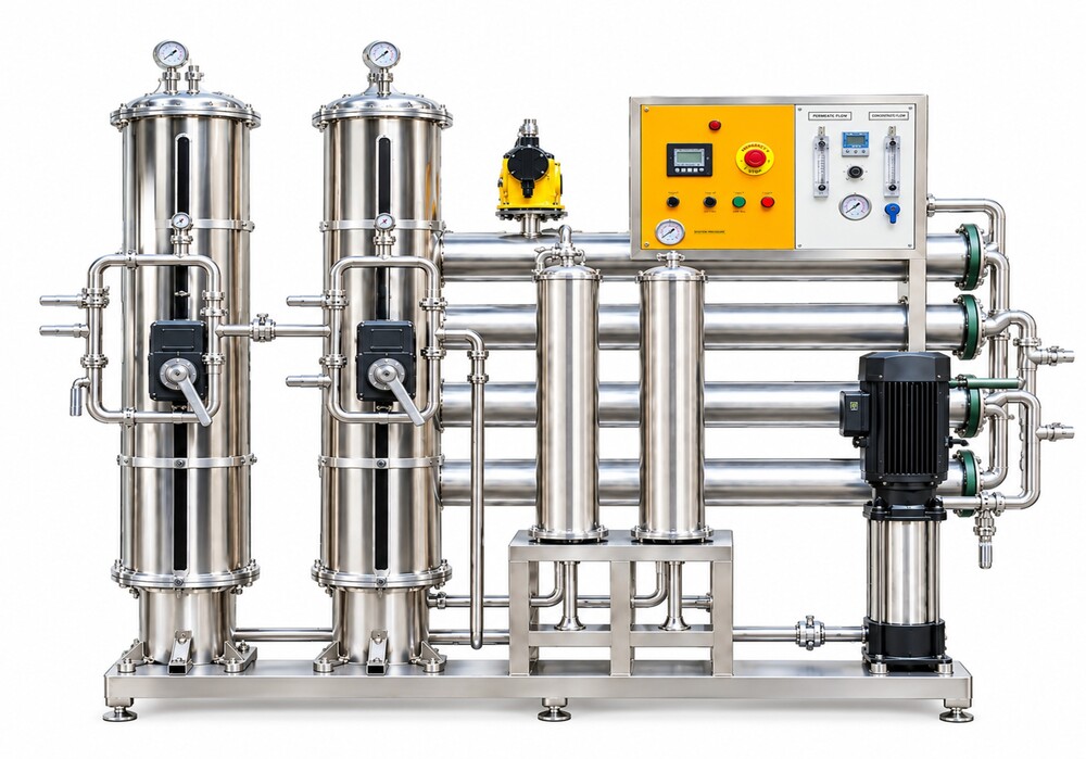 Semi Automatic 500 Lph Ss Ro Plant