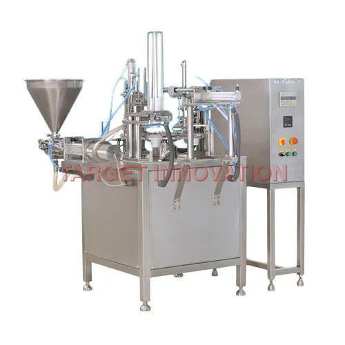 Silver Fully Automatic Rotary Type Cup Filling And Sealing Packaging Machine