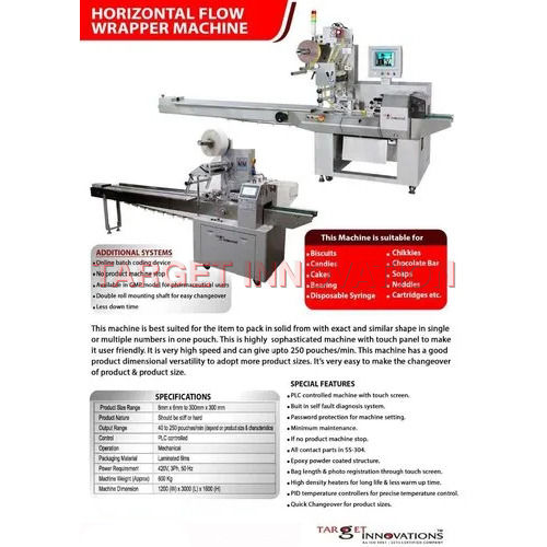 Automatic Flow Wrap Machine By Target Innovations