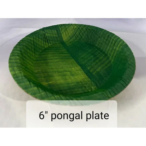 Green Food Grade 6 Inch Pongal Paper Plate