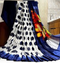 Sattin Patta Printed Saree