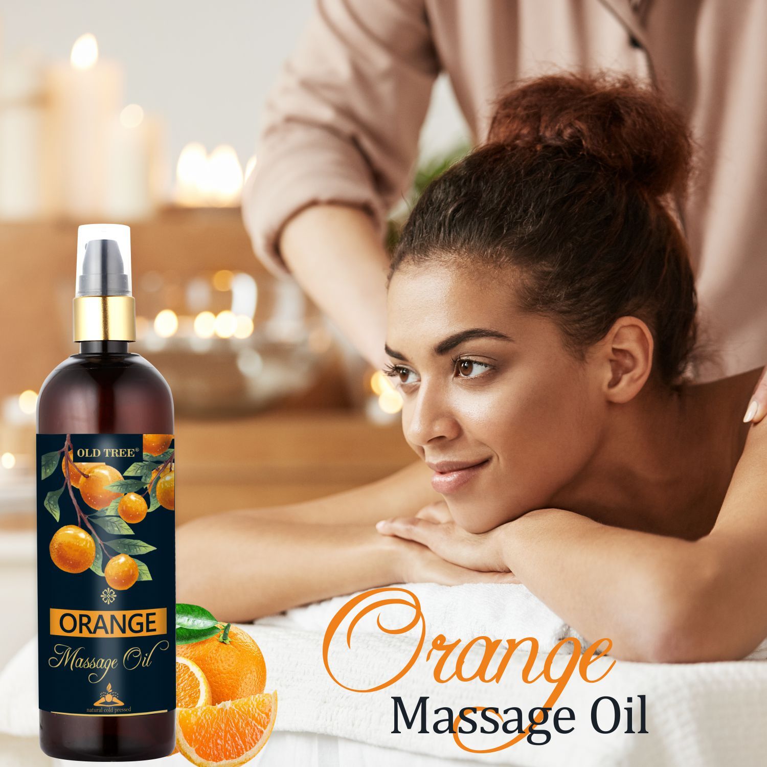 Orange Massage Oil 250ml - Old Tree