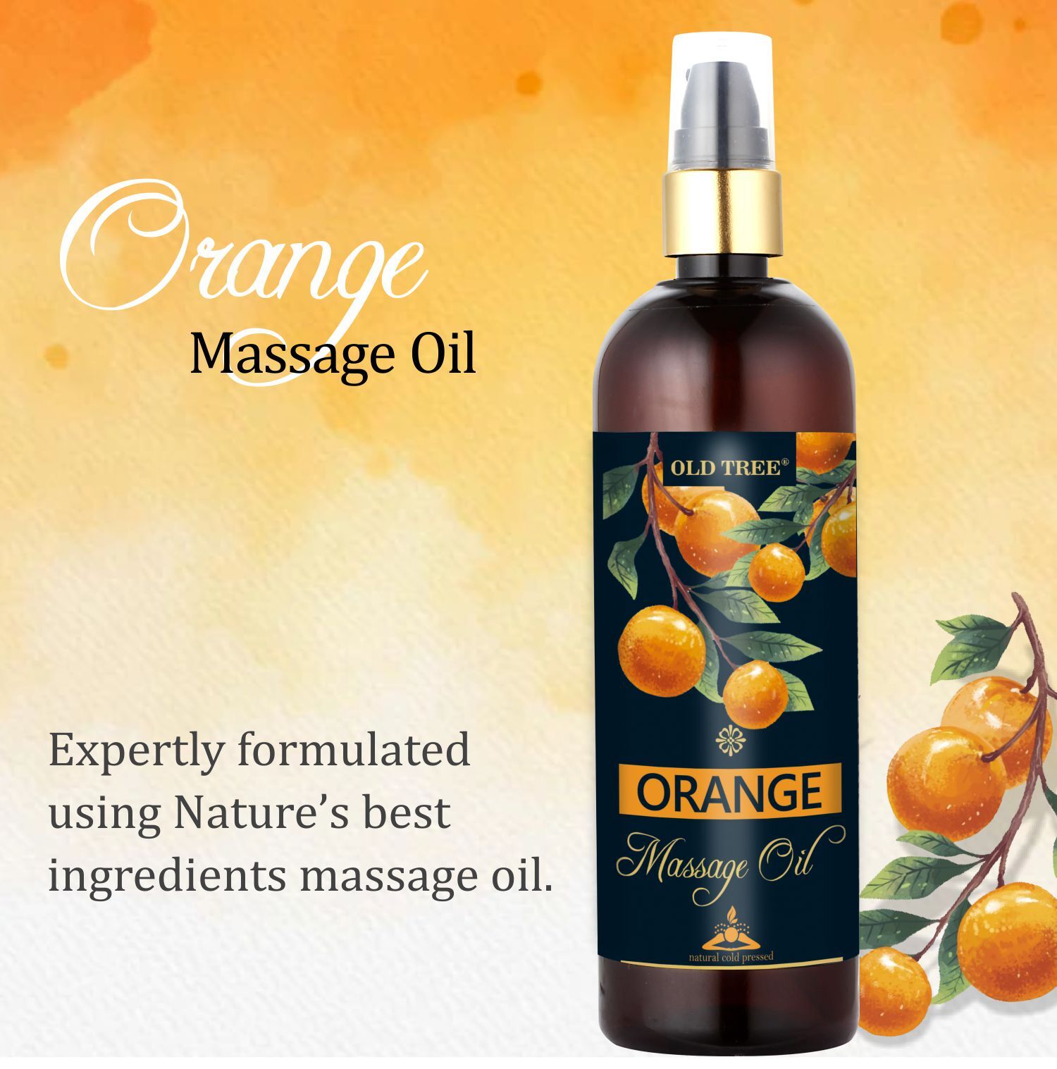 Orange Massage Oil 250ml - Old Tree