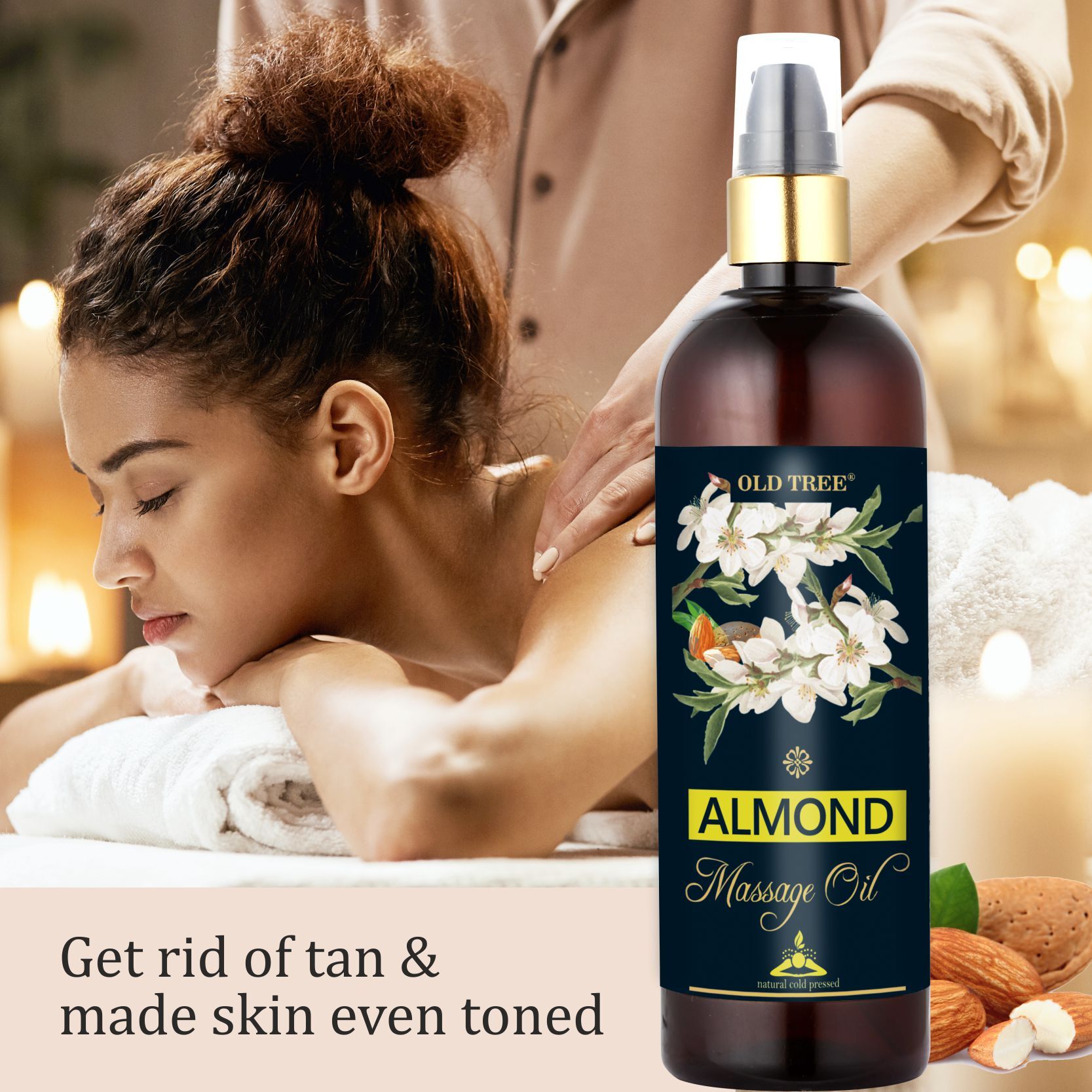 Almond Massage Oil 250ml. - Old Tree