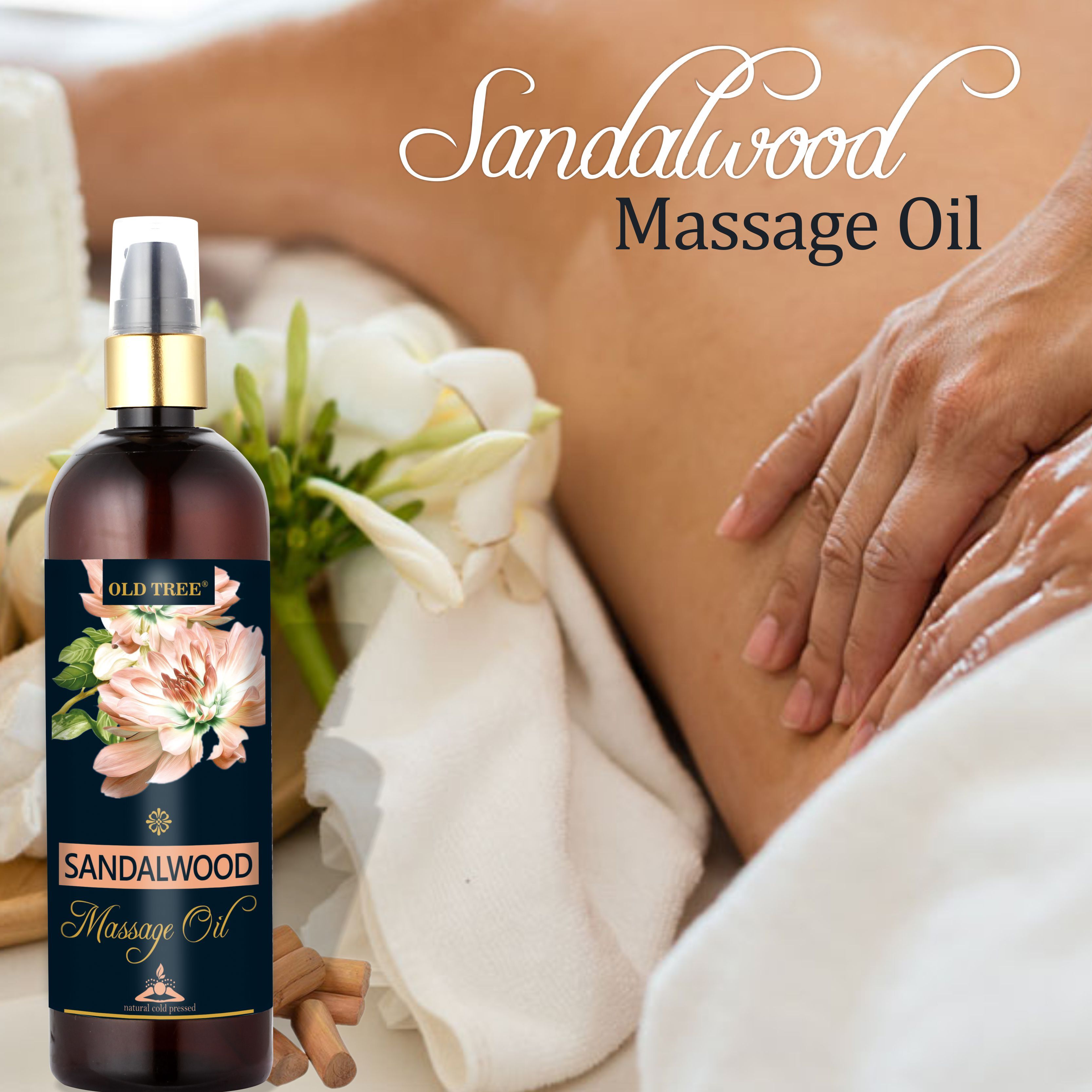 Old Tree Sandalwood Body Massage Oil 250ml.