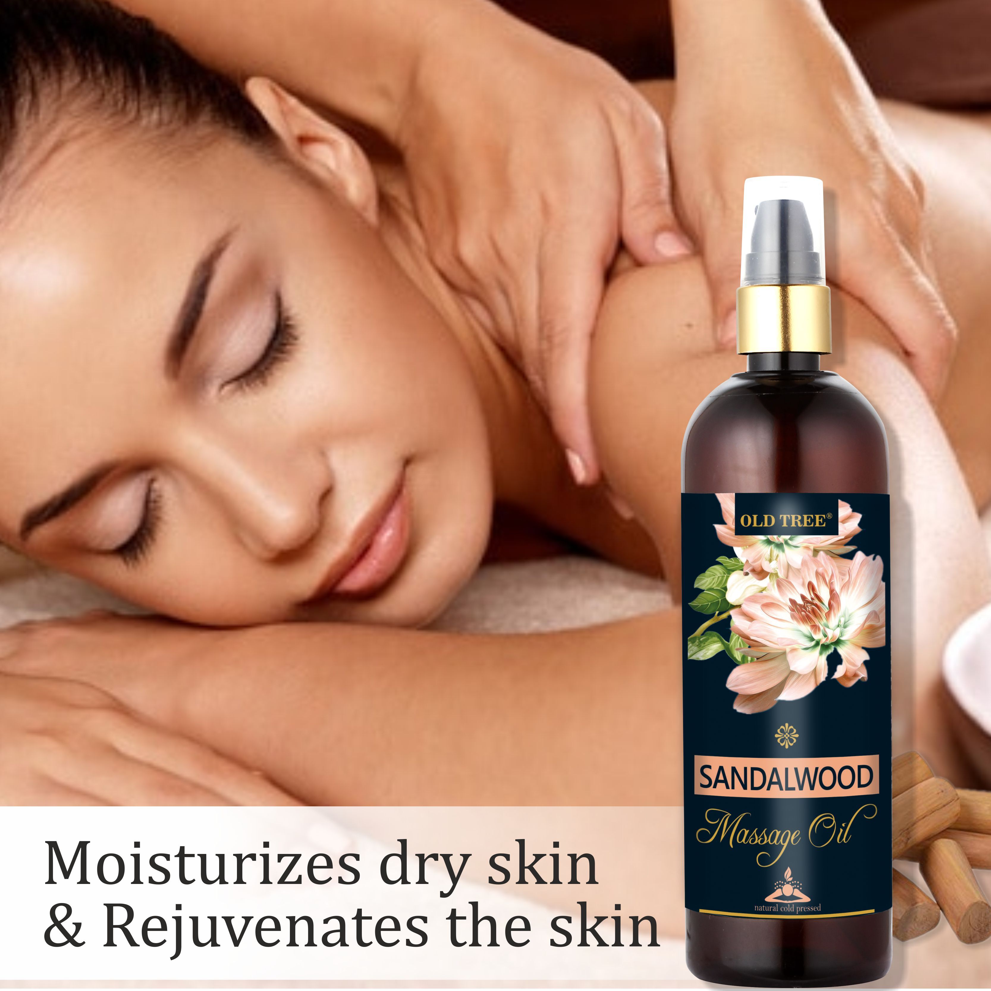 Old Tree Sandalwood Body Massage Oil 250ml.