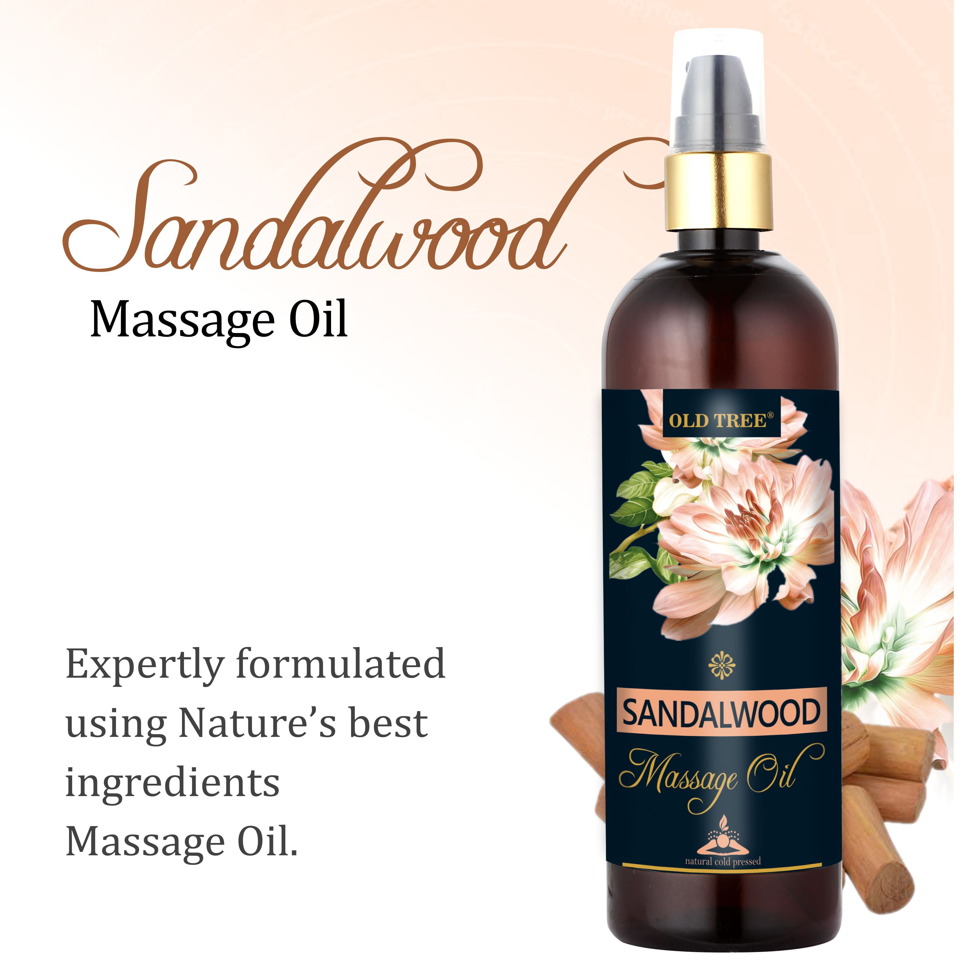 Old Tree Sandalwood Body Massage Oil 250ml.