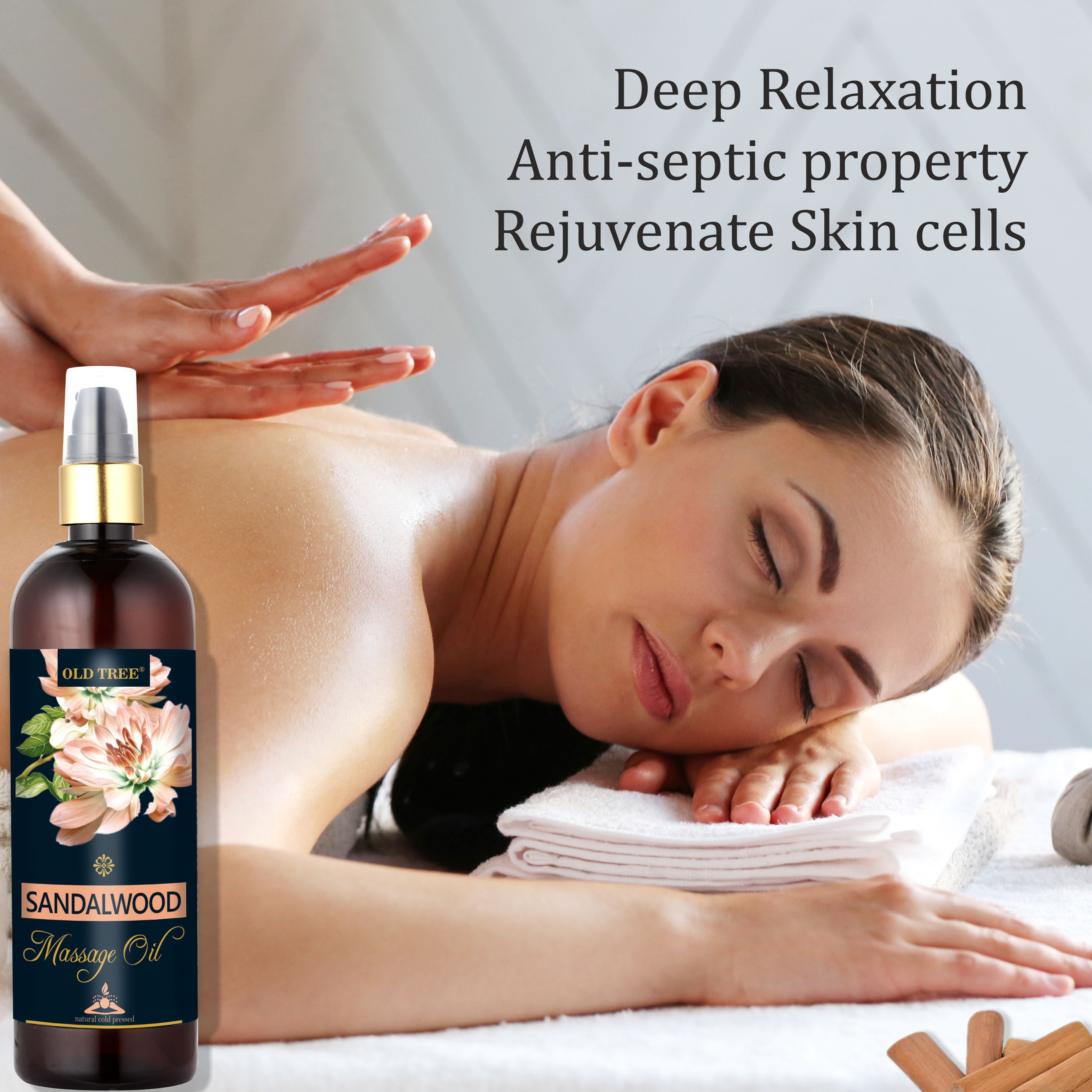 Old Tree Sandalwood Body Massage Oil 250ml.