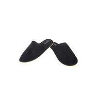 Plain Closed Toe Terry Slipper - Fabric, Sizes 6-10, Black | Cozy Closed Toe Design, Non-slip Sole, Unisex, Ideal For All Seasons