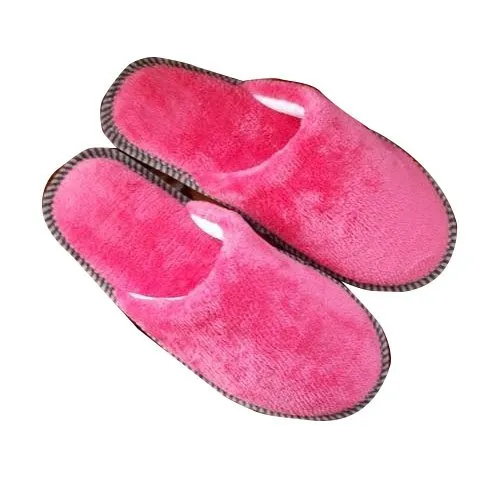 Pink Closed Toe Terry Slipper