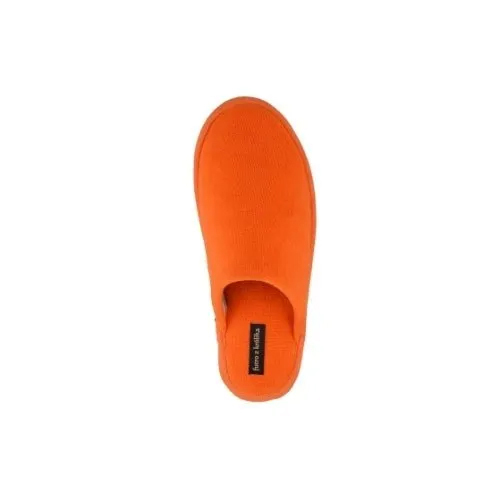 Orange Closed Toe Slippers