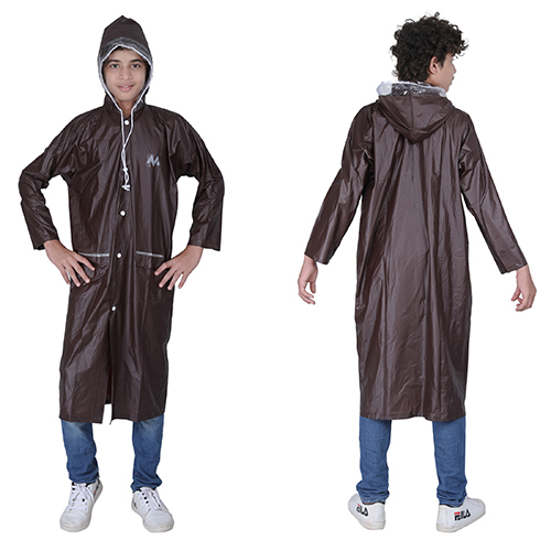 02B - Kids Crystal Plain PVC Raincoat