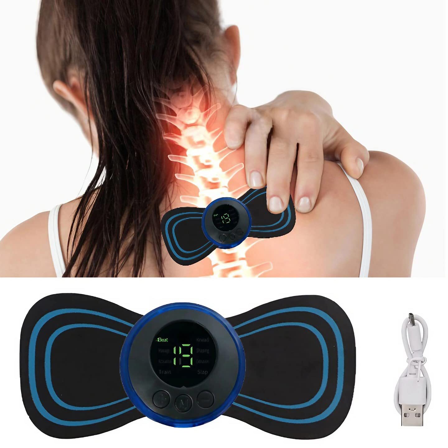 Rechargeable Full Body Massager for Pain Relief butterfly mini massager ems massager neck massager for cervical pain mini massager For Shoulder Arms Legs