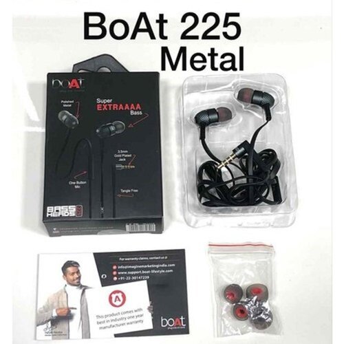 Black Blantech 225 Metal Earphone