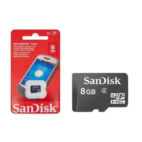 Silver Sandisk 8Gb Memory Card