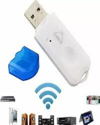 Usb Bluetooth Dongle - External, Standard Size, White & Blue | 1-year Warranty, Bulk Order Accepted, Cash On Delivery Available