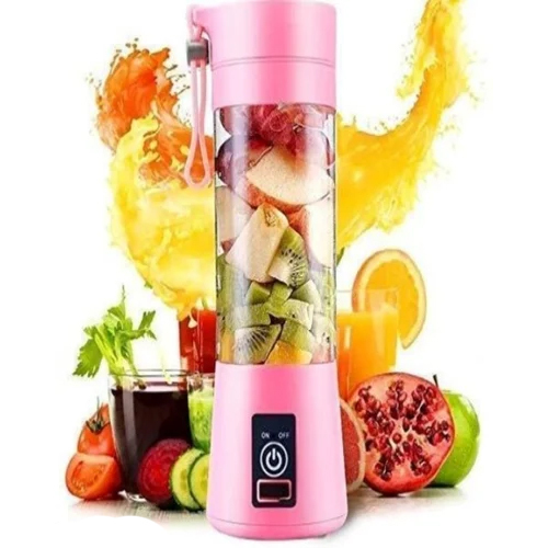 Pink Portable 6 Blade Blinder Juicer