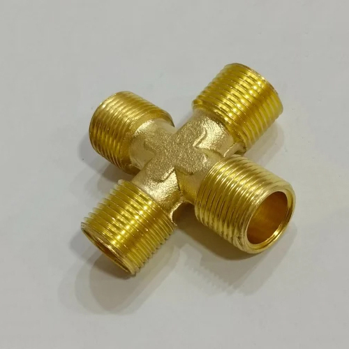 Brass 4 Way Connector