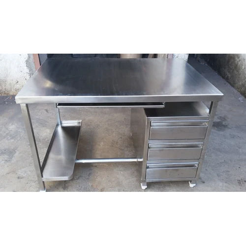 Stainless Steel Computer Table