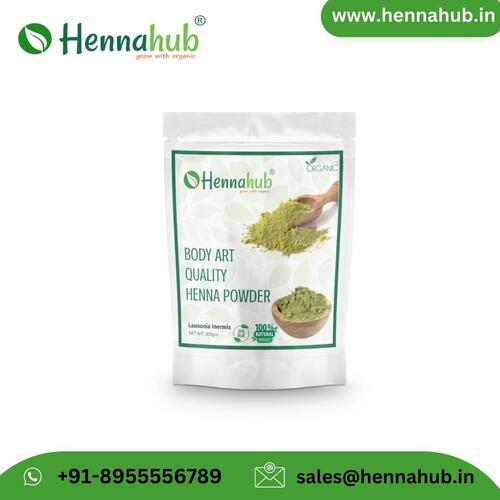 Quality Assured Body Art Quality Henna Powder - Herbal Extract Lawsonia Inermis Green Color Easy To Use | 100% Natural & Herbal Covers Grey Free From Harmful Chemicals