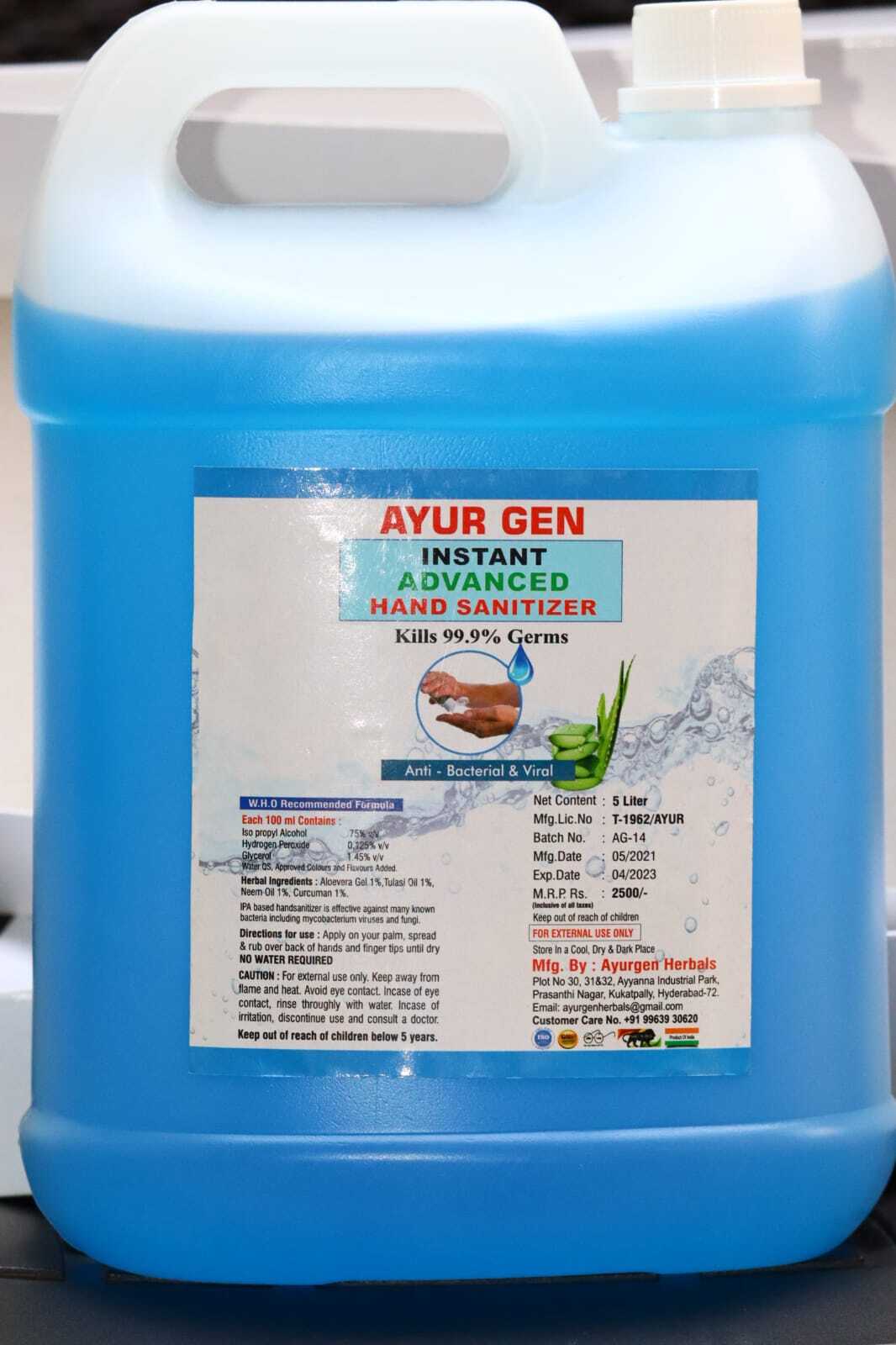 Hand Sanitizer liquid 5 litre